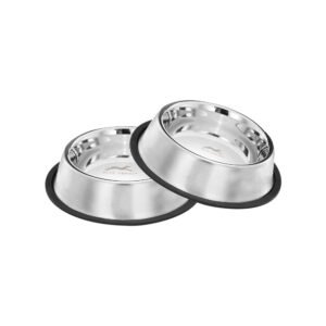 Pets Empire Stainless Steel Dog Bowl (Set of 2)